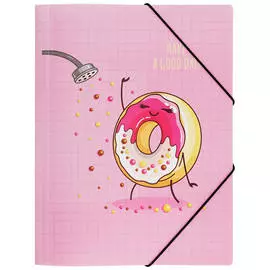 Папка на резинке MESHU "Donuts life" А4, 500 мкм