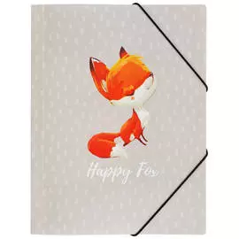 Папка на резинке MESHU "Happy Fox" А4, 500 мкм