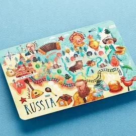 Открытка "Карта России"