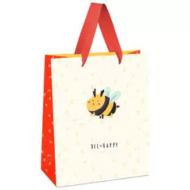 Пакет подарочный MESHU "Bee for you" 11*14*6,5 см