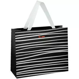 Пакет подарочный MESHU "Black and white" 32*26*12 см