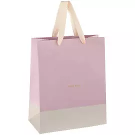 Пакет подарочный MESHU "Duotone. Pink-beige" 26*32*12 см, отд. фольгой, матовая ламинация