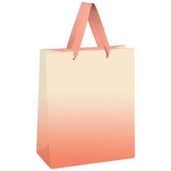 Пакет подарочный MESHU "Duotone. PowderBeige-orange gradient" 11*14*6,5 см