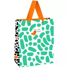 Пакет подарочный MESHU "Green strokes" 26*32*12 см