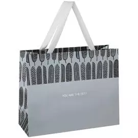 Пакет подарочный MESHU "Grey mood" 32*26*12 см