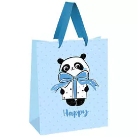 Пакет подарочный MESHU "PandaGift_Blue" 18*23*10 см
