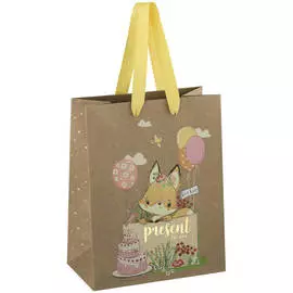 Пакет подарочный MESHU "Pretty fox" 18*23*10 см