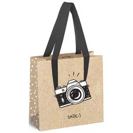 Пакет подарочный MESHU "Say cheese!" 20*20*10 см