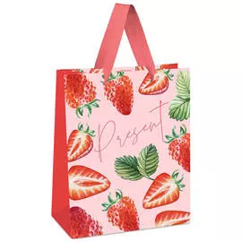 Пакет подарочный MESHU "Strawberry" 26*32*12 см