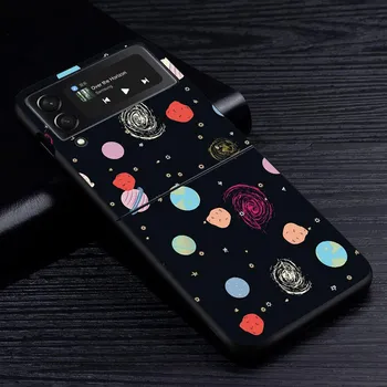 Чехол для мобильного телефона Samsung Galaxy Z Flip3 5G Flip4 Черный чехол Z Flip 3 Жесткий ПК Роскошный чехол Zflip3 Funda Starry Sky Pattern Samsung Z Flip3 5G