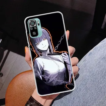 Чехол для телефона Chainsaw Man Makima Power Cover для Xiaomi Redmi Note 10 Pro Max 10S 9 9S 9T 8 8T 11T 11S 11 5G 11E 7 6 5 4X Coque Ca Redmi Note 10S