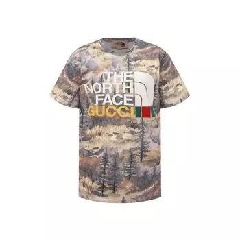 Хлопковая футболка The North Face x Gucci Gucci