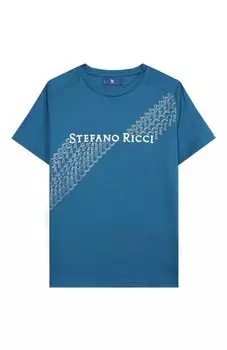 Хлопковая футболка Stefano Ricci Junior