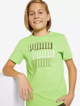 Футболка для мальчиков PUMA Alpha, Зеленый, размер 141-152