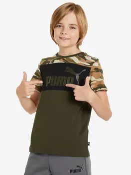 Футболка для мальчиков PUMA Ess+ Camo, Зеленый