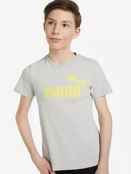 Футболка для мальчиков PUMA Ess Logo, Серый, размер 165-176