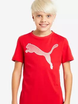 Футболка для мальчиков PUMA KA, Красный, размер 153-164