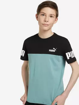 Футболка для мальчиков PUMA Power Colorblock, Голубой, размер 176