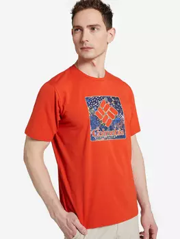 Футболка мужская Columbia Men's Sun Trek Short Sleeve Graphic Tee, Оранжевый, размер 46
