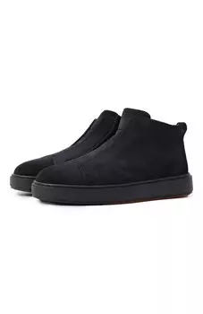 Замшевые кеды Cleanic Santoni