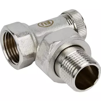Запорный клапан для радиатора угловой Euros 1/2" латунь
