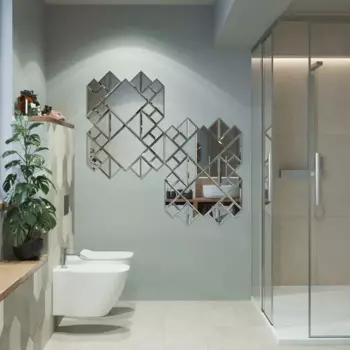 Зеркальная плитка Mirox 3G Sensea NNLM27 треугольная 20x20 см глянцевая цвет серебро 1 шт.