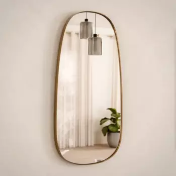Зеркало декоративное Inspire Glam Brass прямоугольное 40x78 см