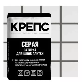 Затирка цементная Крепс цвет серый 20 кг