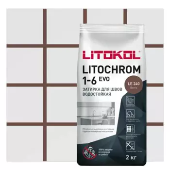 Затирка цементная Litokol Litochrom 1-6 Evo цвет LE 240 венге 2 кг