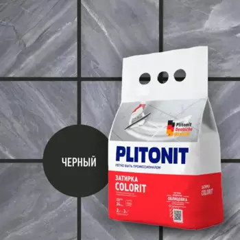 Затирка цементная Plitonit Colorit цвет черный 2 кг