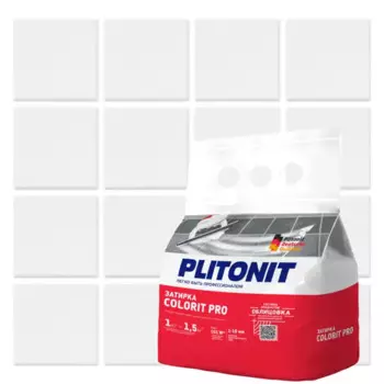 Затирка цементная Plitonit Colorit Pro цвет белый 1 кг