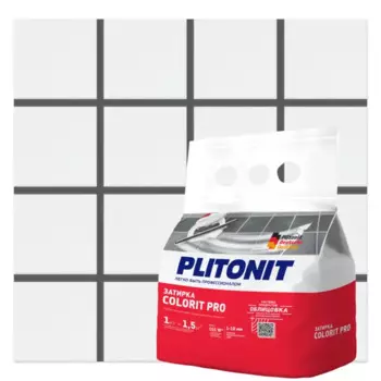 Затирка цементная Plitonit Colorit Pro цвет мокрый асфальт 1 кг