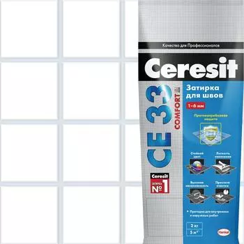 Затирка для узких швов Ceresit CE 33 «Comfort», ширина шва 2-6 мм, 2 кг, сталь, цвет крокус