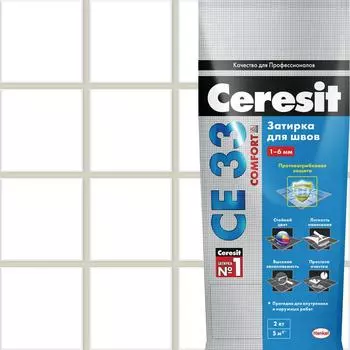 Затирка цементная Церезит CE 33 Comfort цвет жасмин 2 кг