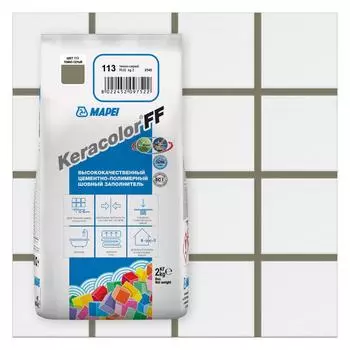 Затирка цементная Mapei Keracolor FF 113 цвет тёмно-серый 2 кг