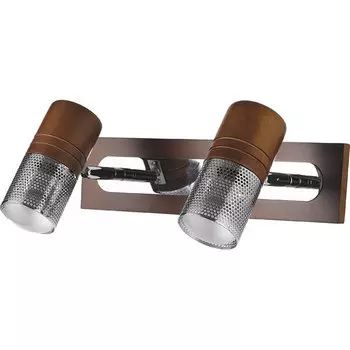 Светильник спот N-Light N-Light 6203 6203B/2E14 chrome + brown wood