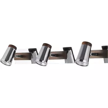 Светильник спот N-Light N-Light 6205 6205A/3GU10 chrome + brown wood
