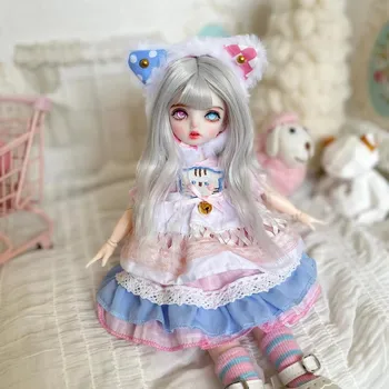 30 см BJD1/6 кукла для изменения макияжа, 6-точечная шарнирная кукла, 3D настоящая игрушка для девочек, ручная кукла для одевания