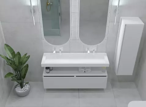 Раковина Armadi Art Flat 140 см 859-140 белая
