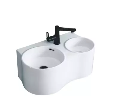 Раковина двойная подвесная Ceruttispa Double AMI 62 см СТ9701 белая