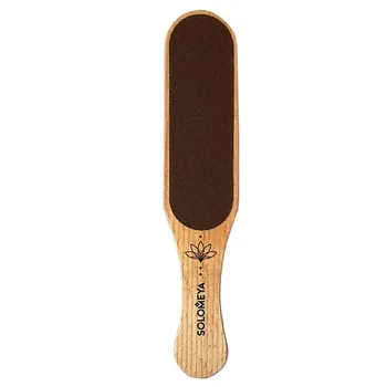 SOLOMEYA Широкая профессиональная деревянная педикюрная пилка (черная)/Professional Wooden Wide Foot File (black) #100/220