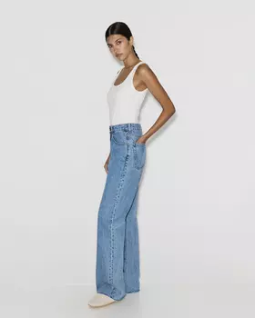 Джинсы Wide leg WL100 с необработанным низом