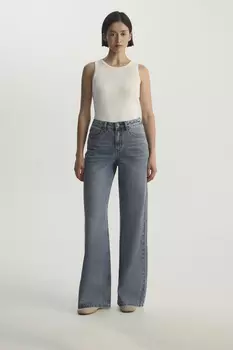 Джинсы Wide leg WL202 голубого цвета