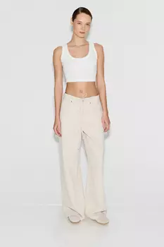 Джинсы Wide Leg WL302 светло-бежевого цвета