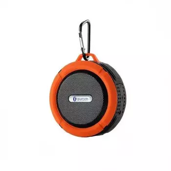 Портативная водонепроницаемая Bluetooth колонка C6 с присоской (Оранжевый)
