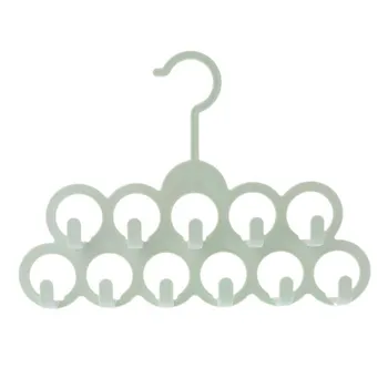Одежда с 11 отверстиями, пояс, шаль, шарф, вешалка, держатель для дисплея, органайзер для шкафа, крючок 0 синий