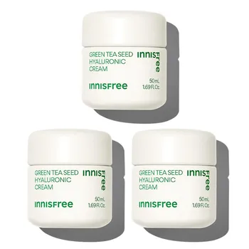 INNISFREE Гиалуроновый крем с семенами зеленого чая, 50 мл, безопасен для кожи, склонной к акне, и чувствительной кожи (3 варианта) #1pcs