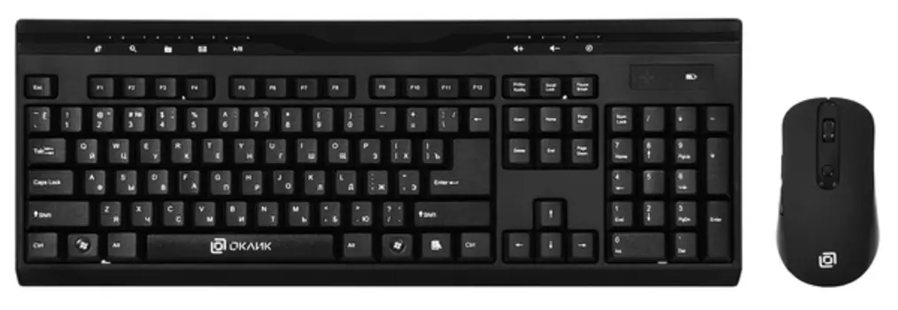 Клавиатура+мышь Oklick KB+M 280M 337456, цвет черный