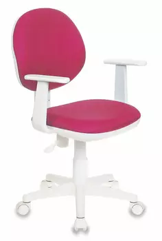 Кресло детское Бюрократ CH-W356AXSN/15-55 розовый 15-55 колеса белый/розовый (пластик белый)
