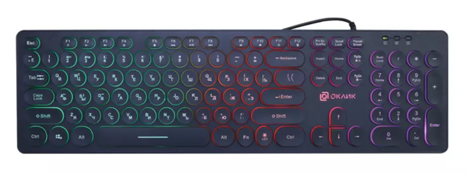 Клавиатура Oklick KB 420MRL 1091226, цвет черный